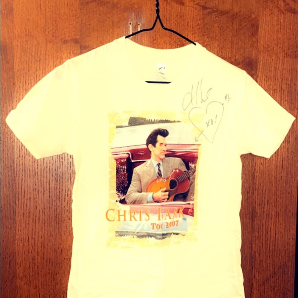 Signed Chris Isaak t-shirt